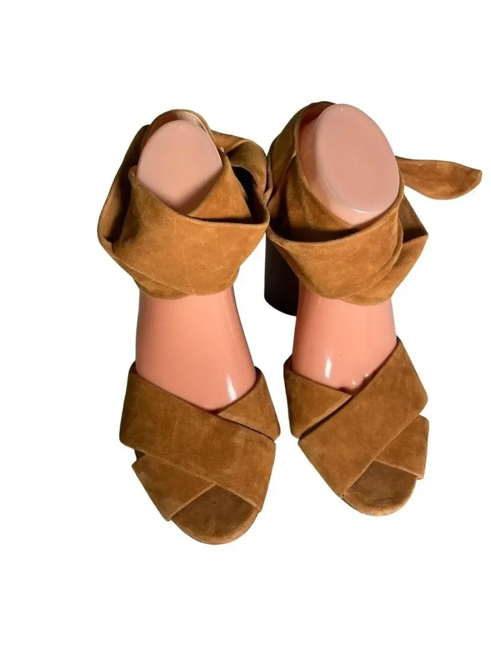 Splendid Johnson Suede Ankle Tie Block Heels | 9.5